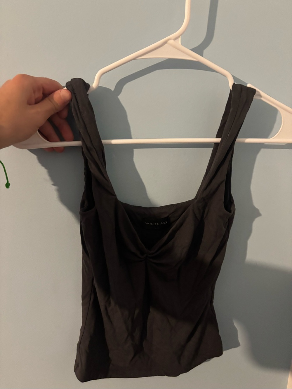 White fox gray tank top size xxs
